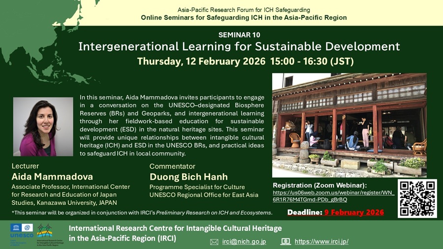 Flyer of IRCI 10th online seminar on 12 February 2026